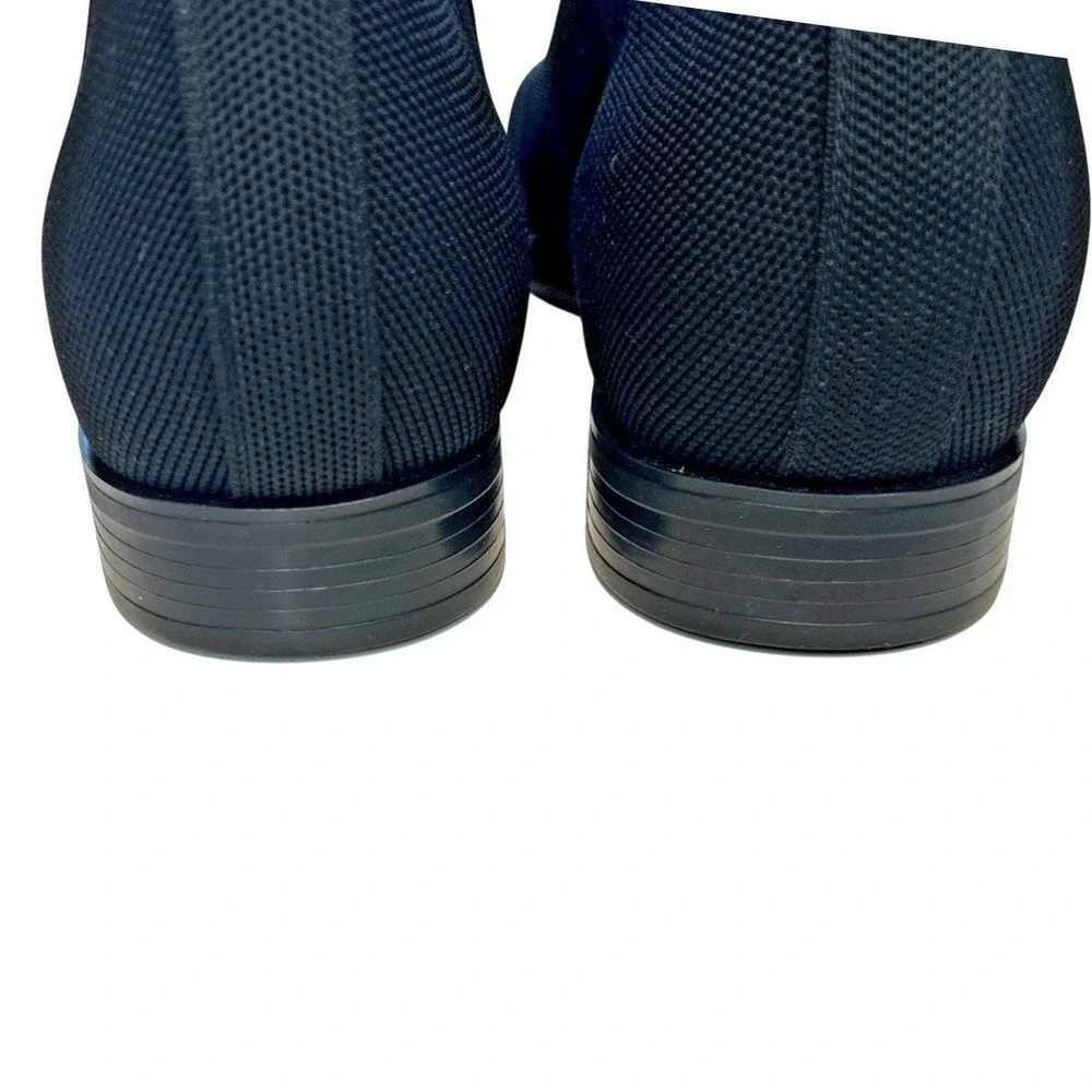 Vivaia Black Ryan Square Toe Slip-On Chelsea Boots Mesh Size 43 11.5-12 - Picture 3 of 7